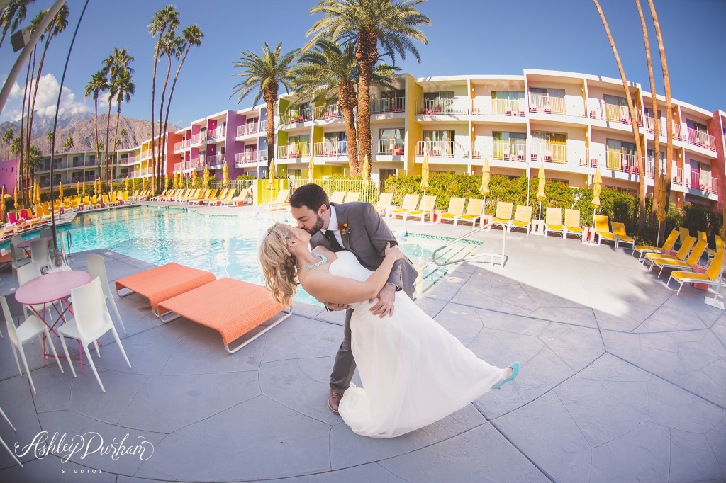 colorful wedding, colorful bridal party, palm springs wedding, saguaro hotel, saguaro hotel palm springs, saguaro wedding
