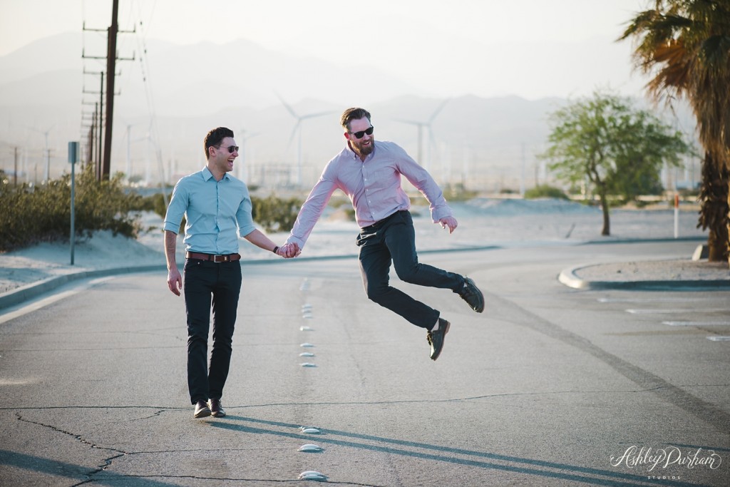 same sex engagement session, palm springs same sex couples session