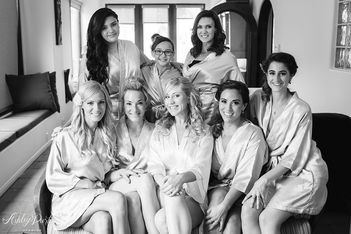 bride with bridesmaid pic, rancho chiquita wedding, malibu wedding photographer