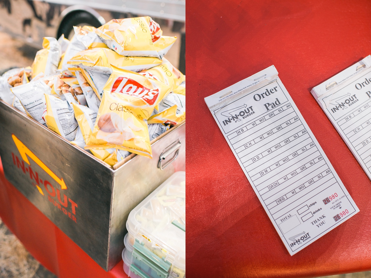 in n out wedding catering, southern california wedding, in n out at a wedding