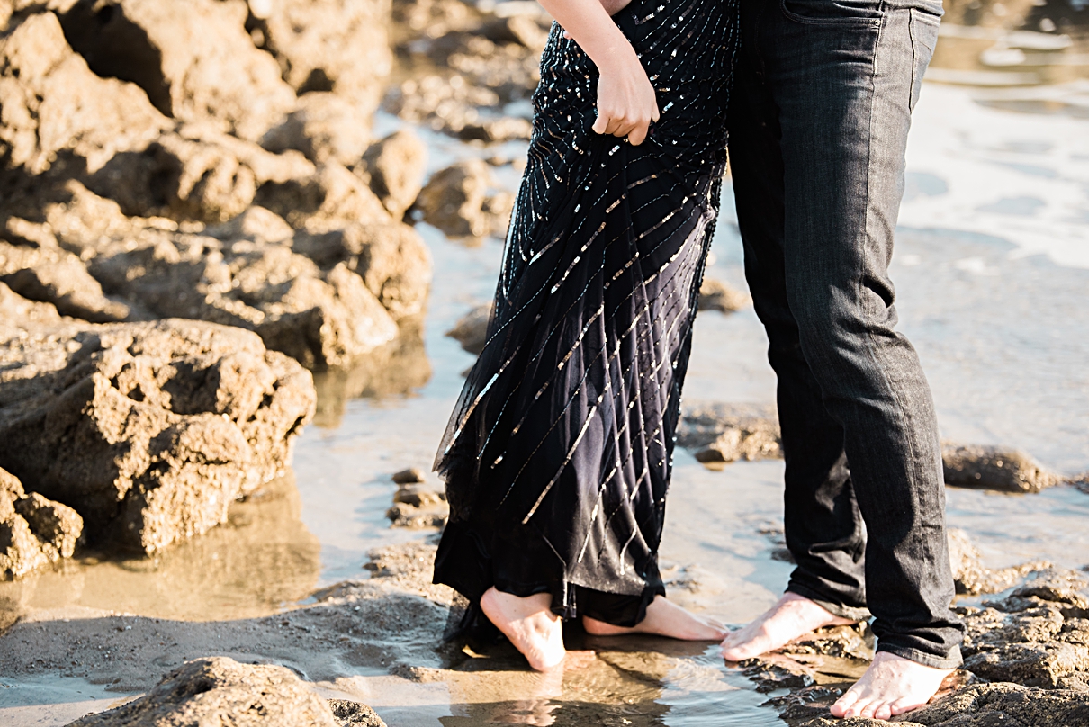 Malibu beach engagement, Leo Carillo photo session, beach engagement photos, California beach engagement session, what to wear for beach engagement session, ball gown beach engagement session