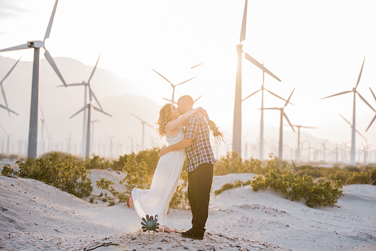 Palm Springs windmills photos, Palm Springs engagement session, Palm Springs engagement photographer, destination engagement session, desert engagement photos, Randy and Ashley engagement photos