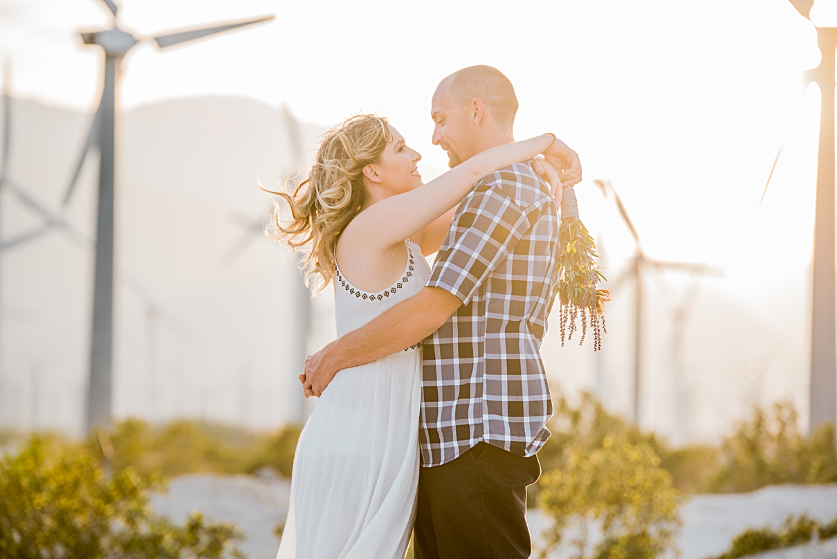 Palm Springs windmills photos, Palm Springs engagement session, Palm Springs engagement photographer, destination engagement session, desert engagement photos, Randy and Ashley engagement photos