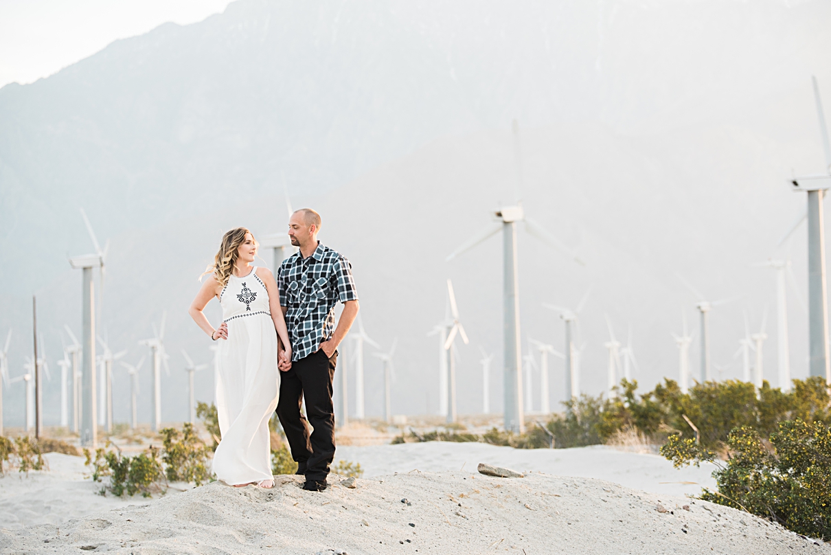 Palm Springs windmills photos, Palm Springs engagement session, Palm Springs engagement photographer, destination engagement session, desert engagement photos, Randy and Ashley engagement photos