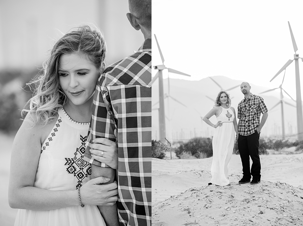 Palm Springs windmills photos, Palm Springs engagement session, Palm Springs engagement photographer, destination engagement session, desert engagement photos, Randy and Ashley engagement photos