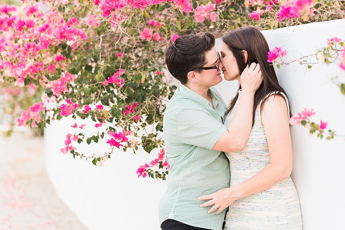 that pink door, palm springs engagement session, same sex engagement session, lesbian engagement session