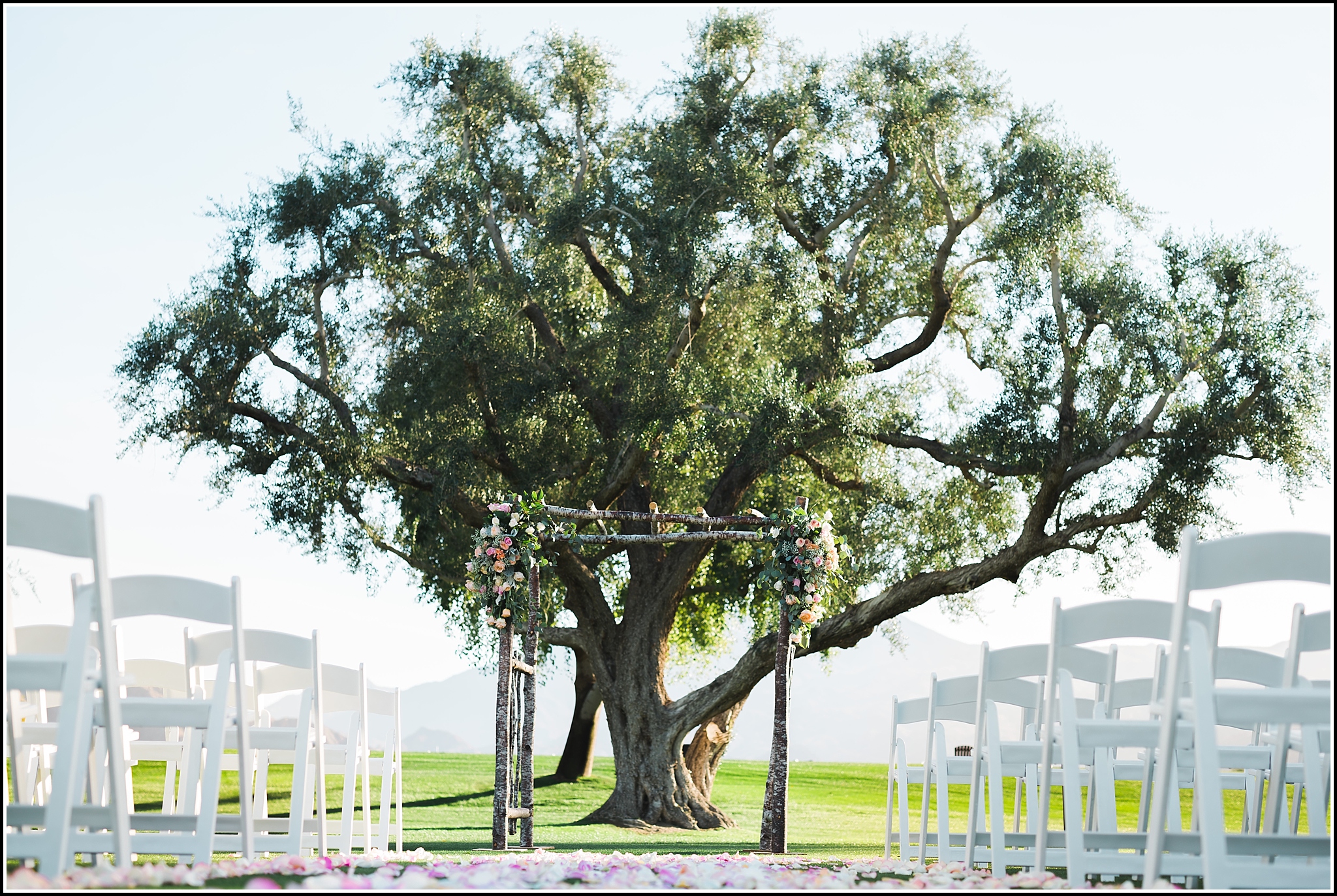  favorite wedding images 2016, wedding photos from 2016, our favorite wedding photos, ceremony site photo, outdoor ceremony site for wedding, la quinta country club wedding photos