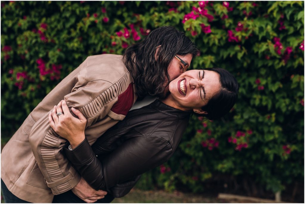 husband kissing wifes neck