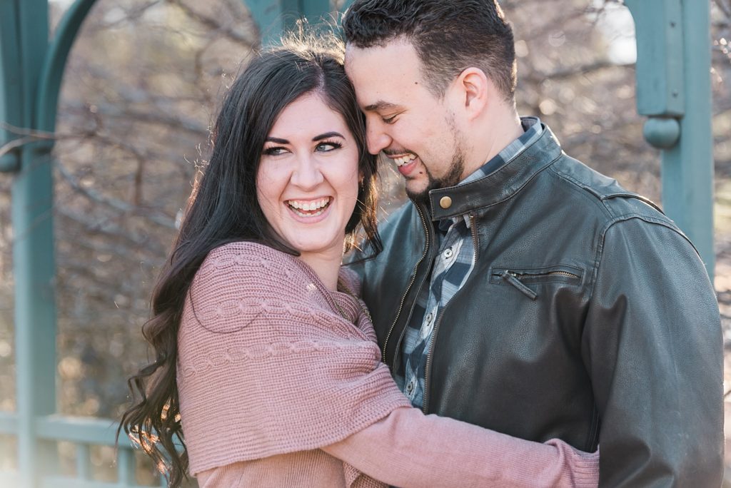 couple laughing at something