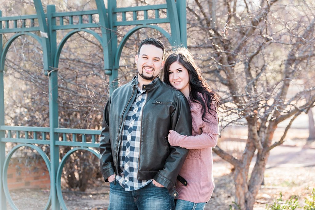 couple in a spring garden