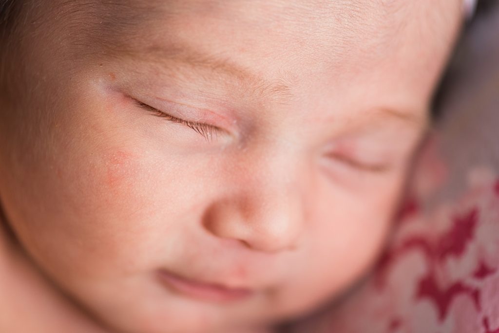 macro detail photo of baby eyelashes