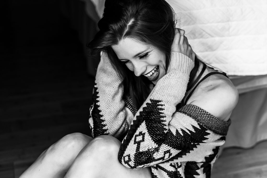 boudoir with a poncho