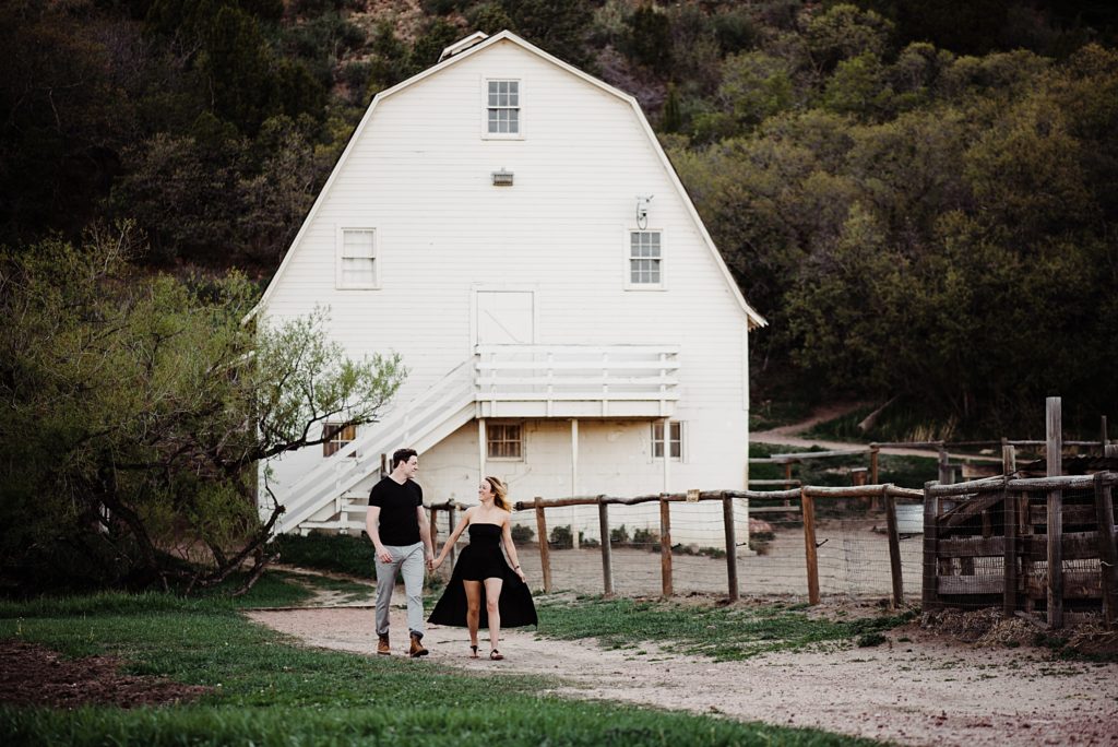 Rock Ledge Ranch Farmhouse engagement session in Colorado Springs