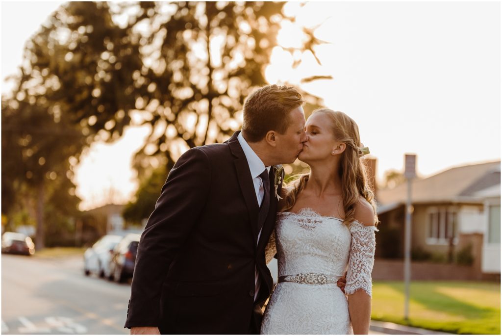 neighborhood wedding portraits in long beach