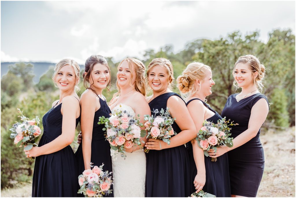 mountain bride with bridal party