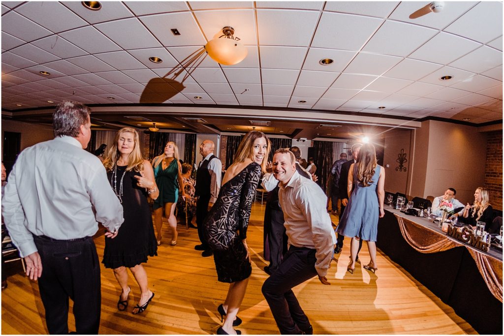 colorado springs mining exchange wedding reception photos