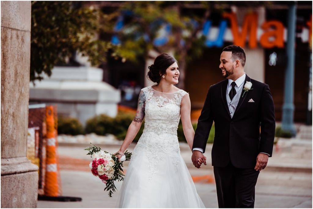 wedding portraits at the mining exchange