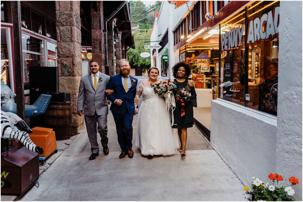 wedding at penny arcade manitou springs
