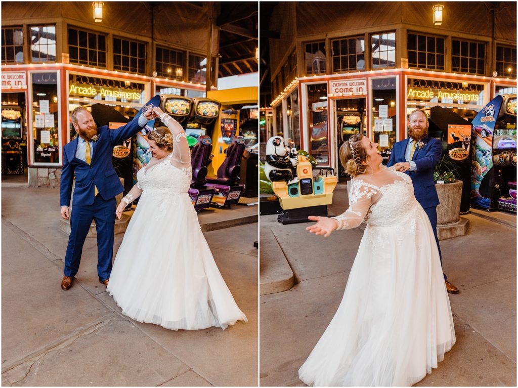 wedding at penny arcade manitou springs