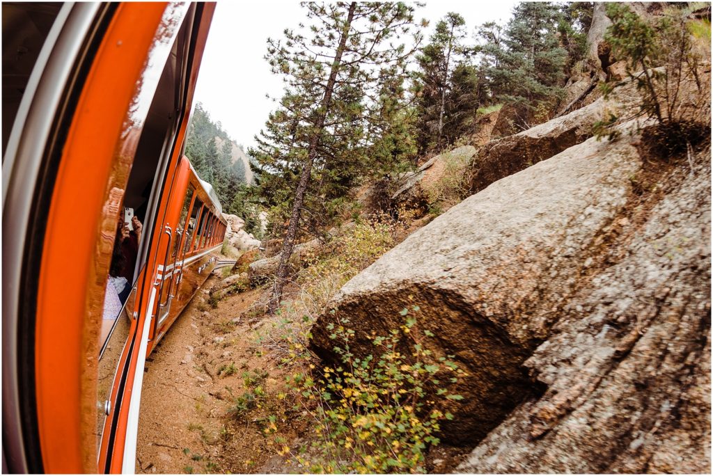 view from the pikes peak cog railway
