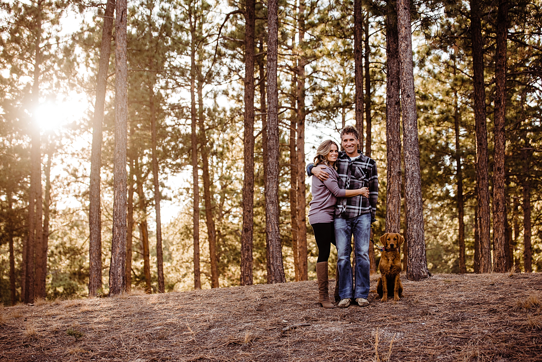 rustic engagement session at fox run park in colorado springs