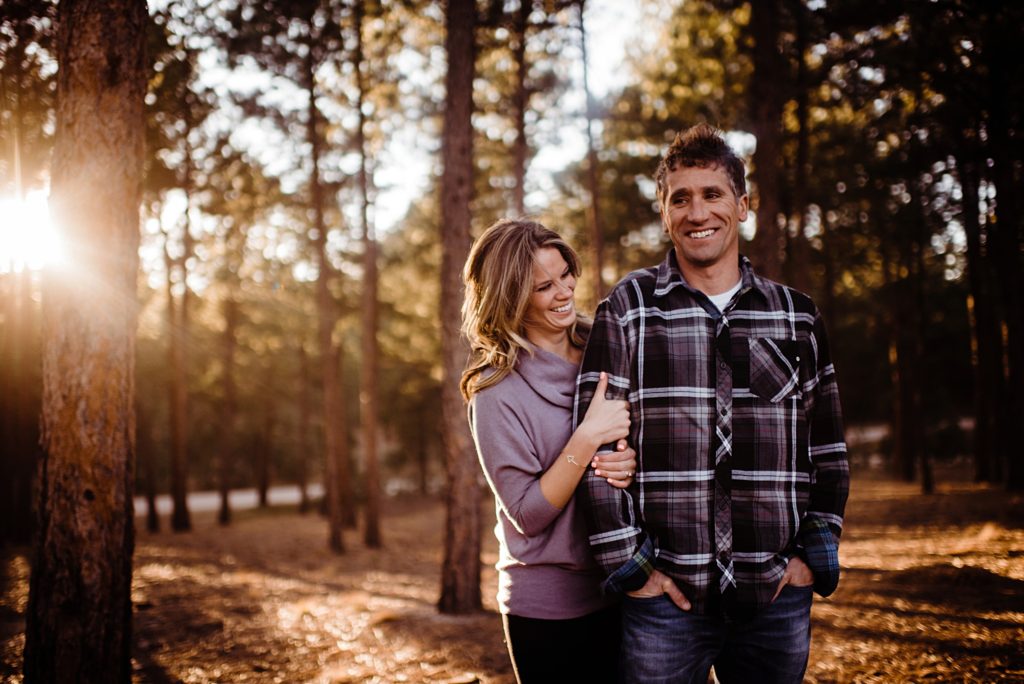 rustic engagement session at fox run park in colorado springs