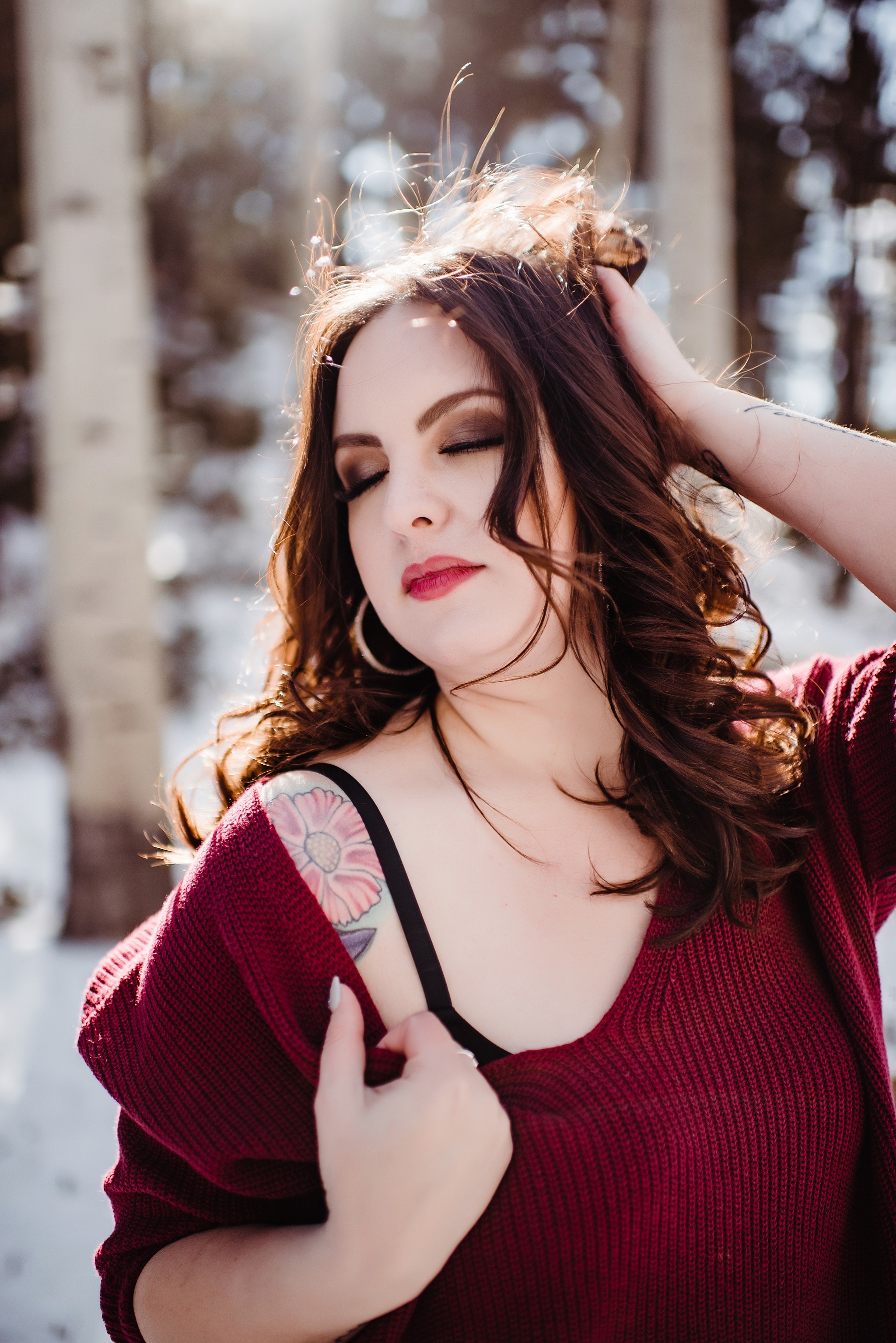 snowy colorado springs boudoir photos