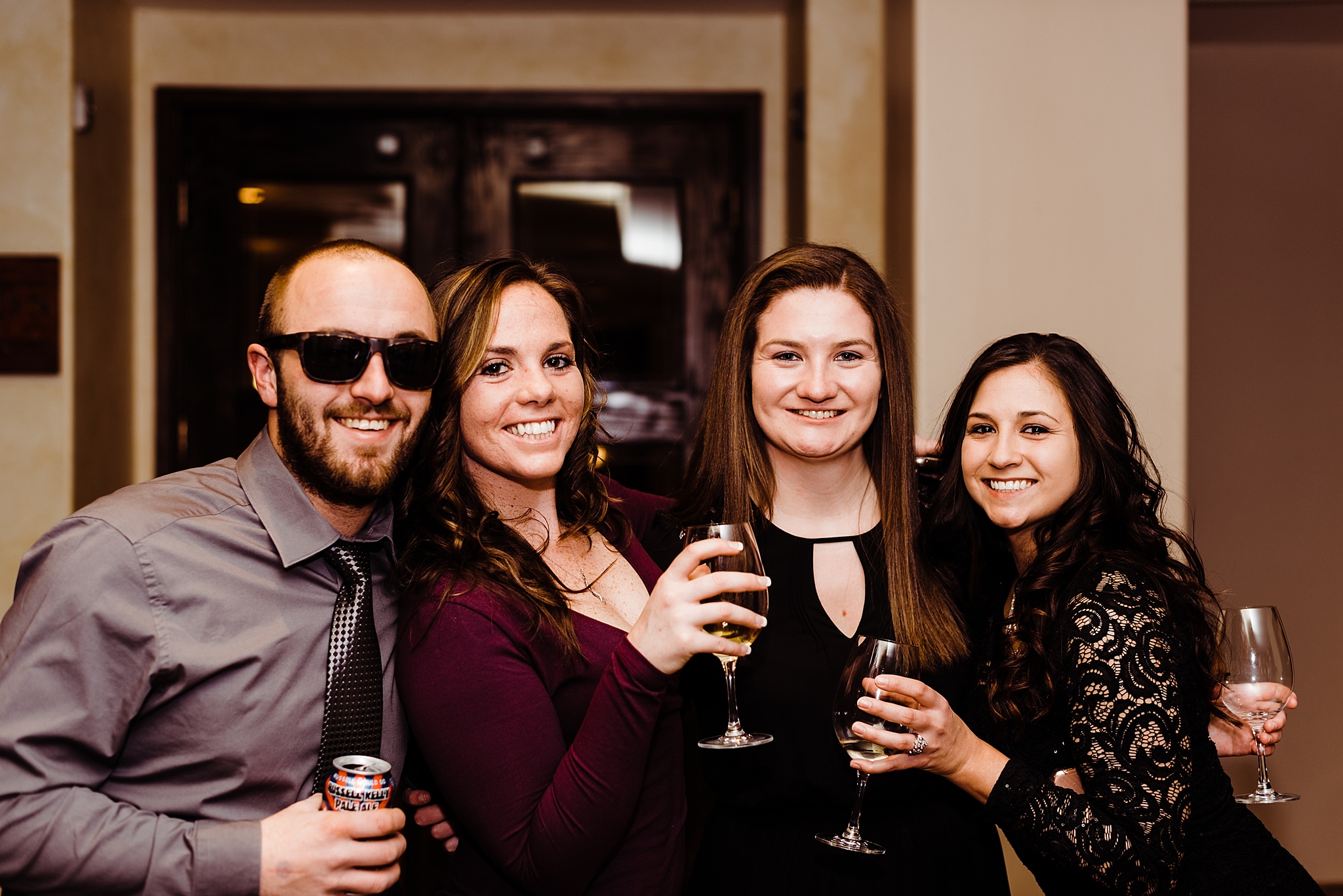 wedding guests drinking at telluride wedding
