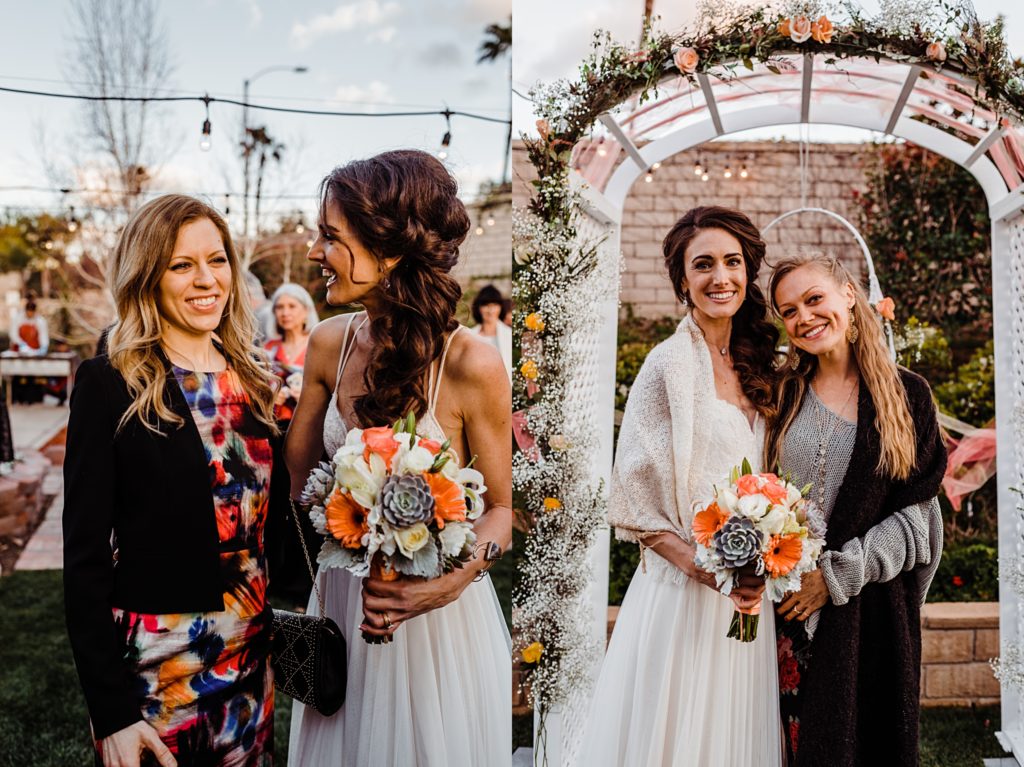 intimate backyard wedding reception