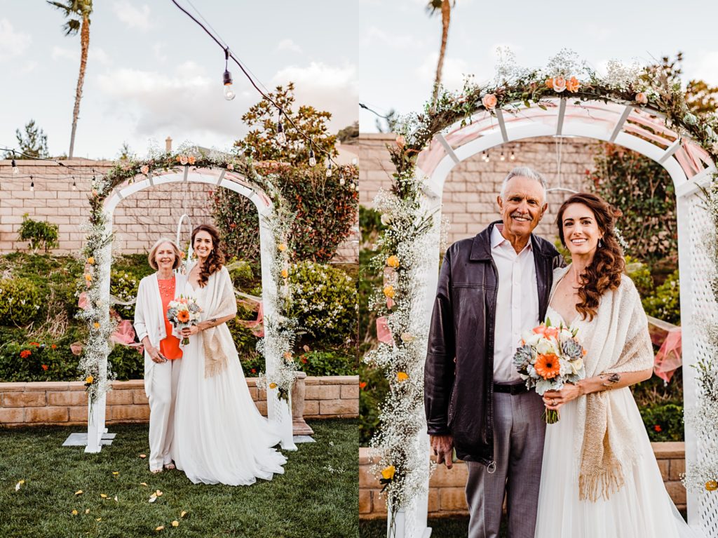 intimate backyard wedding reception