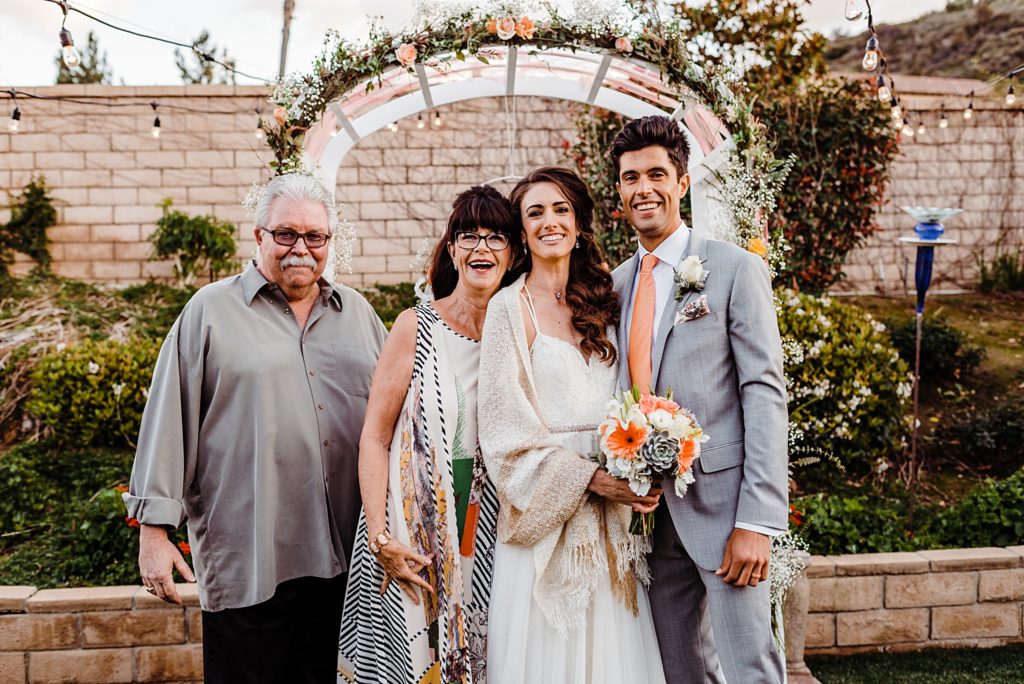 intimate backyard wedding reception