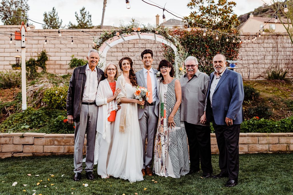 intimate backyard wedding reception