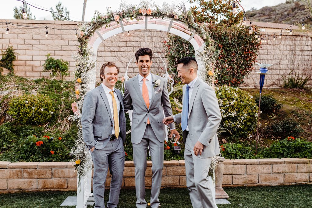 intimate backyard wedding reception