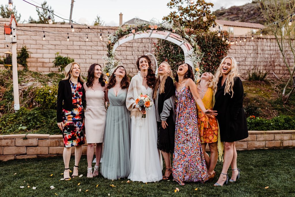 intimate backyard wedding reception