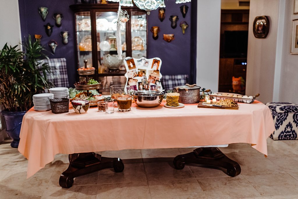 intimate backyard wedding reception