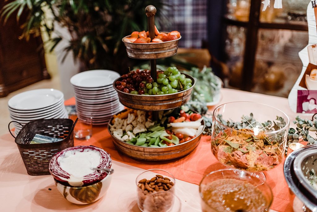 intimate backyard wedding reception