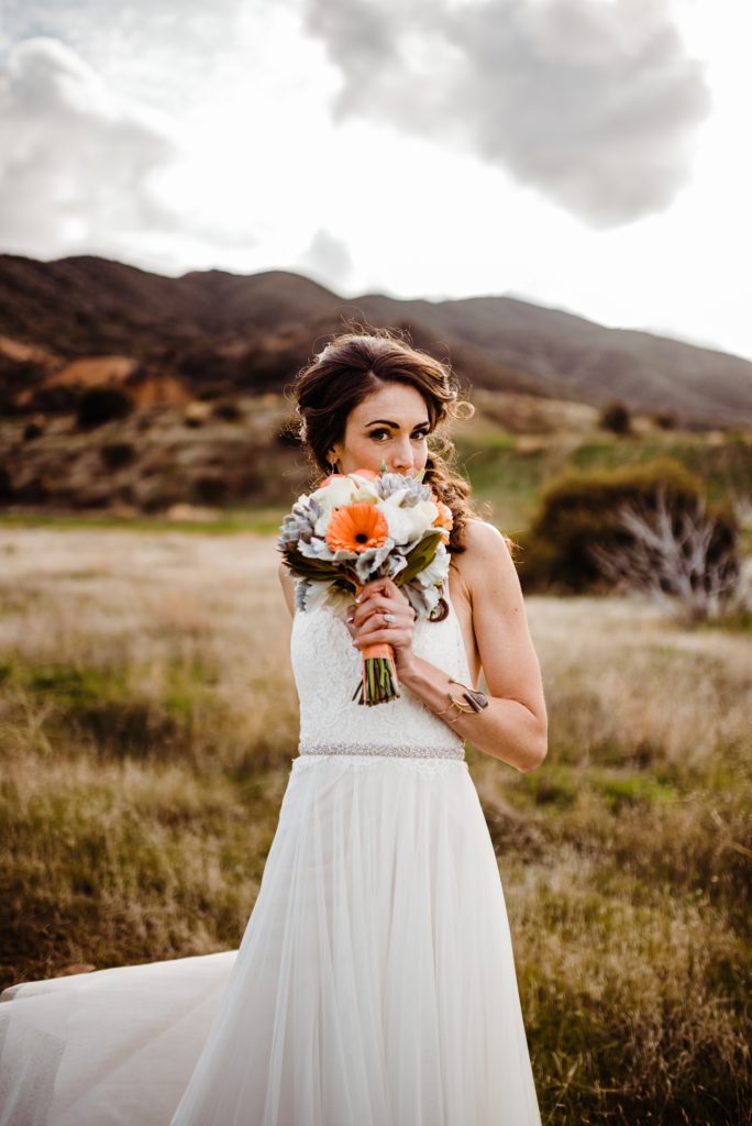 skyline drive trail wedding photos in corona