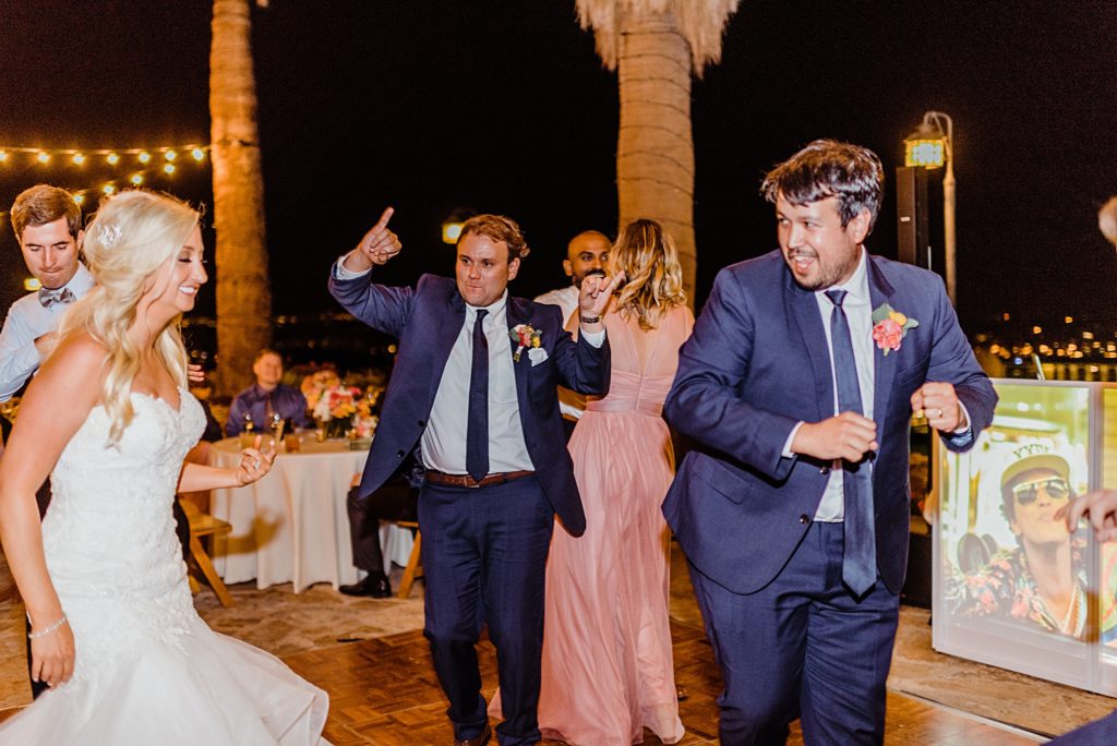 wedding reception dancing photos at the o'donnell house in palm springs