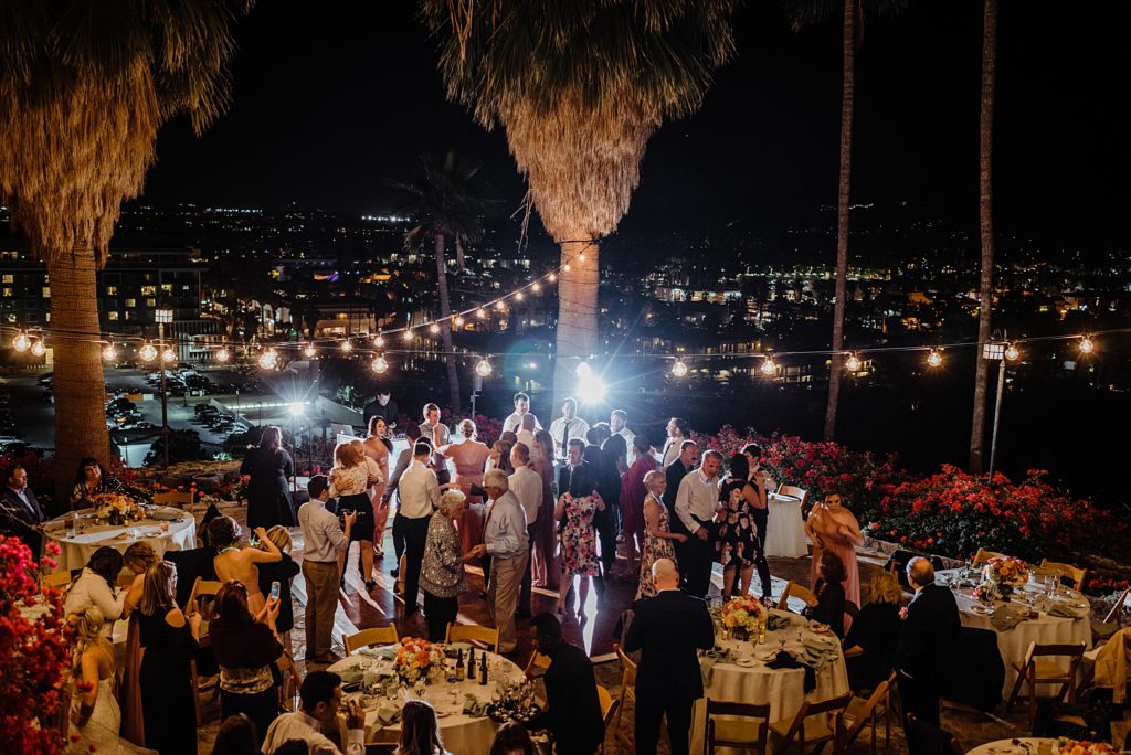 wedding reception dancing photos at the o'donnell house in palm springs