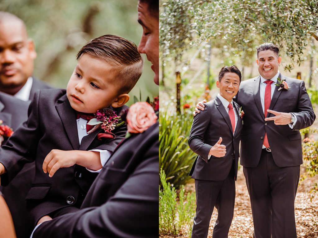 wedding party photos at the thomas george estates