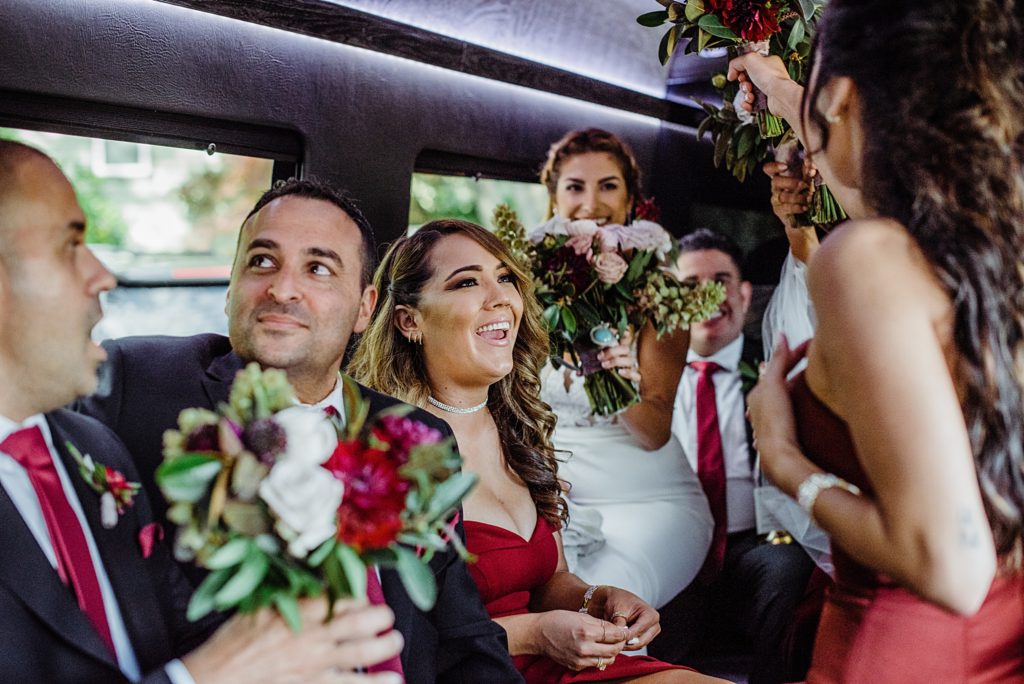riding the bus to the ceremony