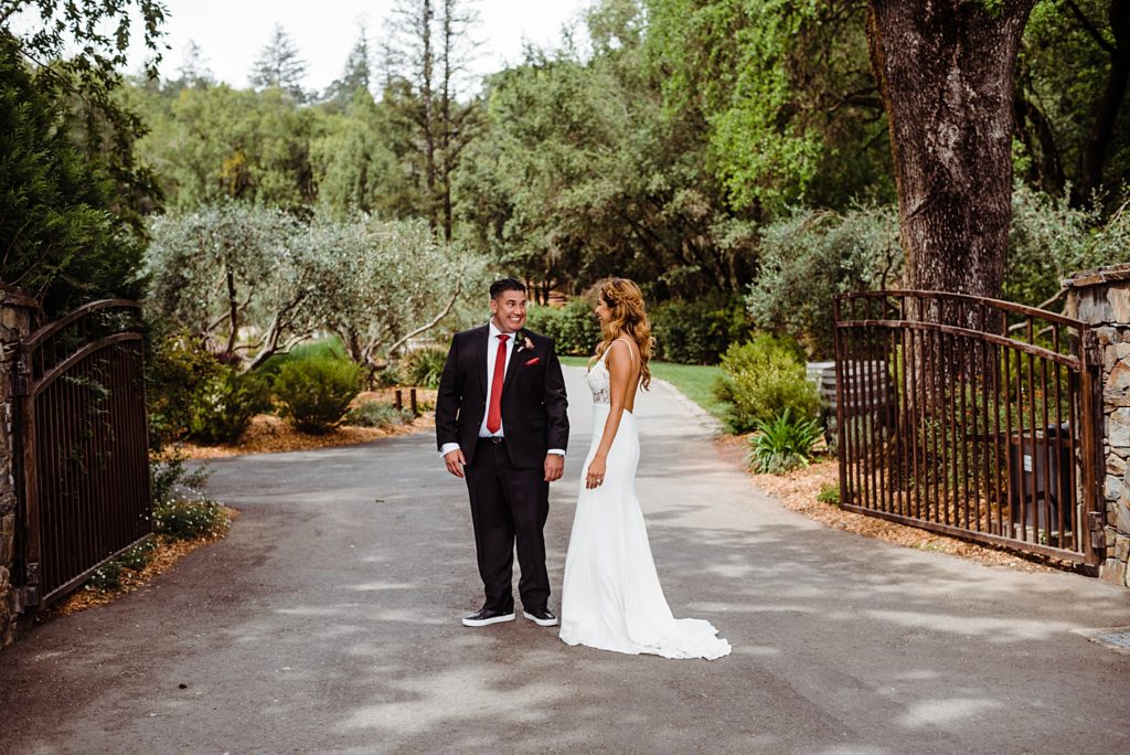 wedding day first look