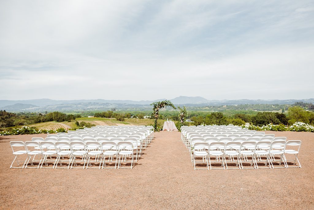 thomas george estate winery wedding ceremony
