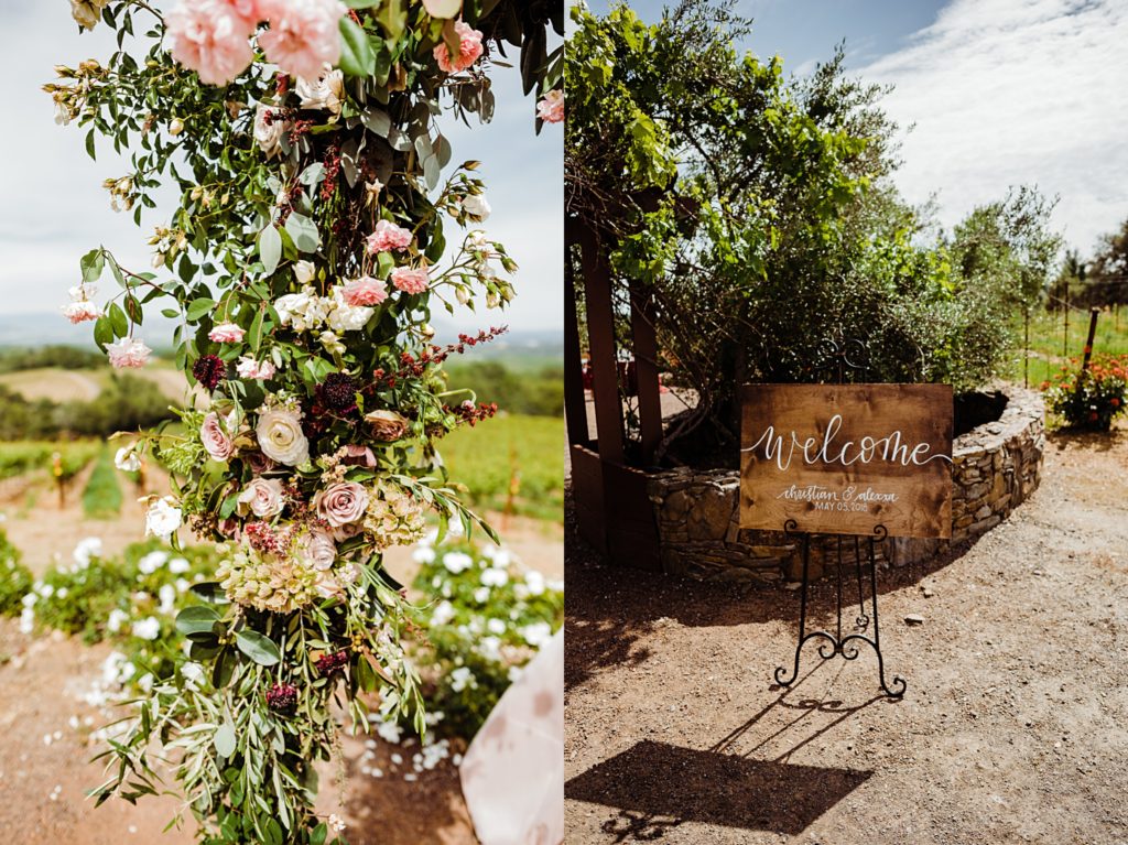 thomas george estate winery wedding ceremony