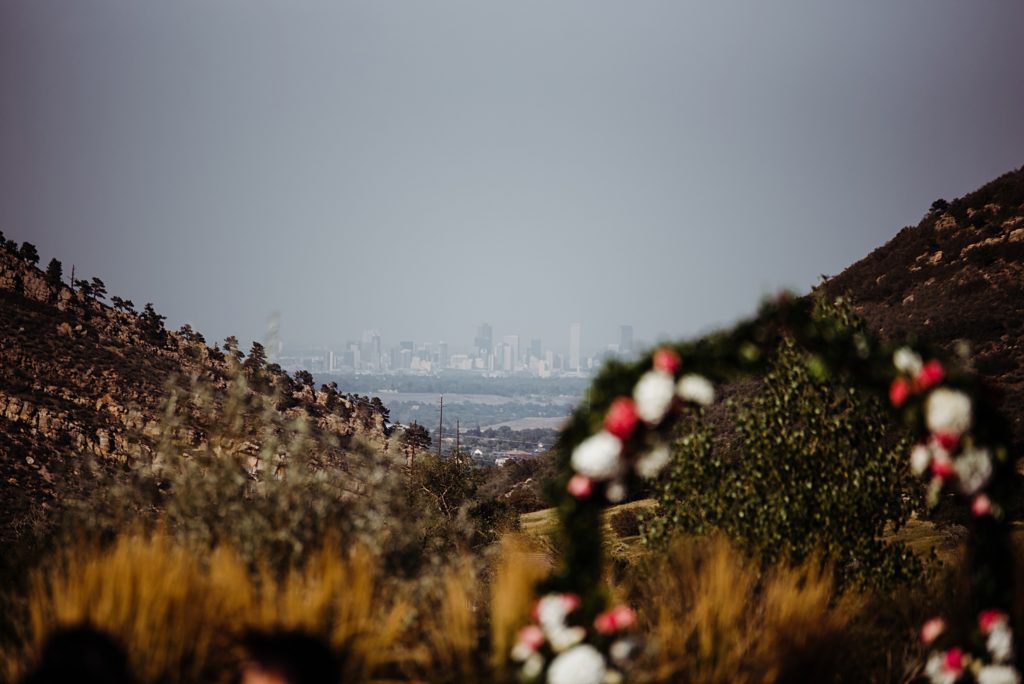 view of downtown denver from the manor house