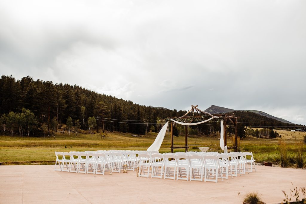 wedding ceremony site at deer creek valley ranch