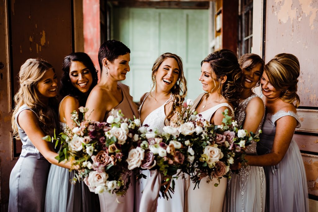wedding party photos at the metropolitan building in long island city
