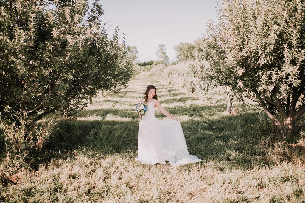 apple orchard bride
