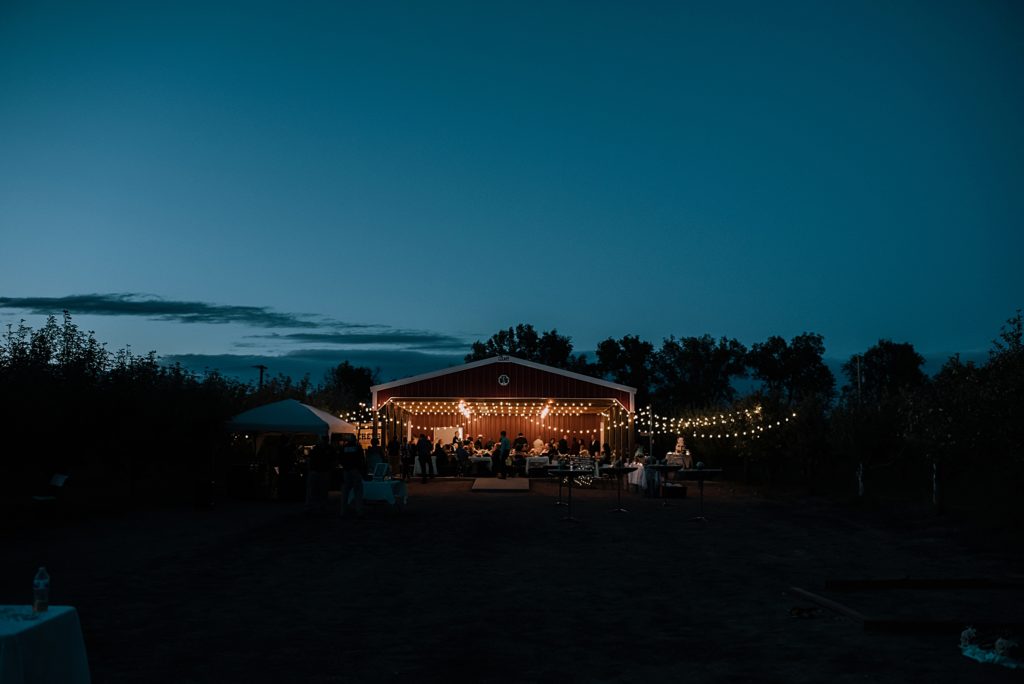 outdoor barn wedding reception