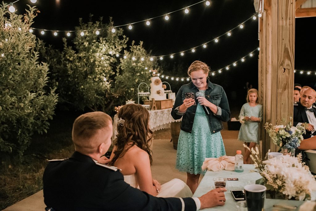outdoor barn wedding reception
